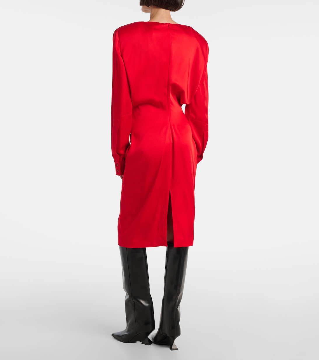 Cowl neck satin midi dress | Stella McCartney