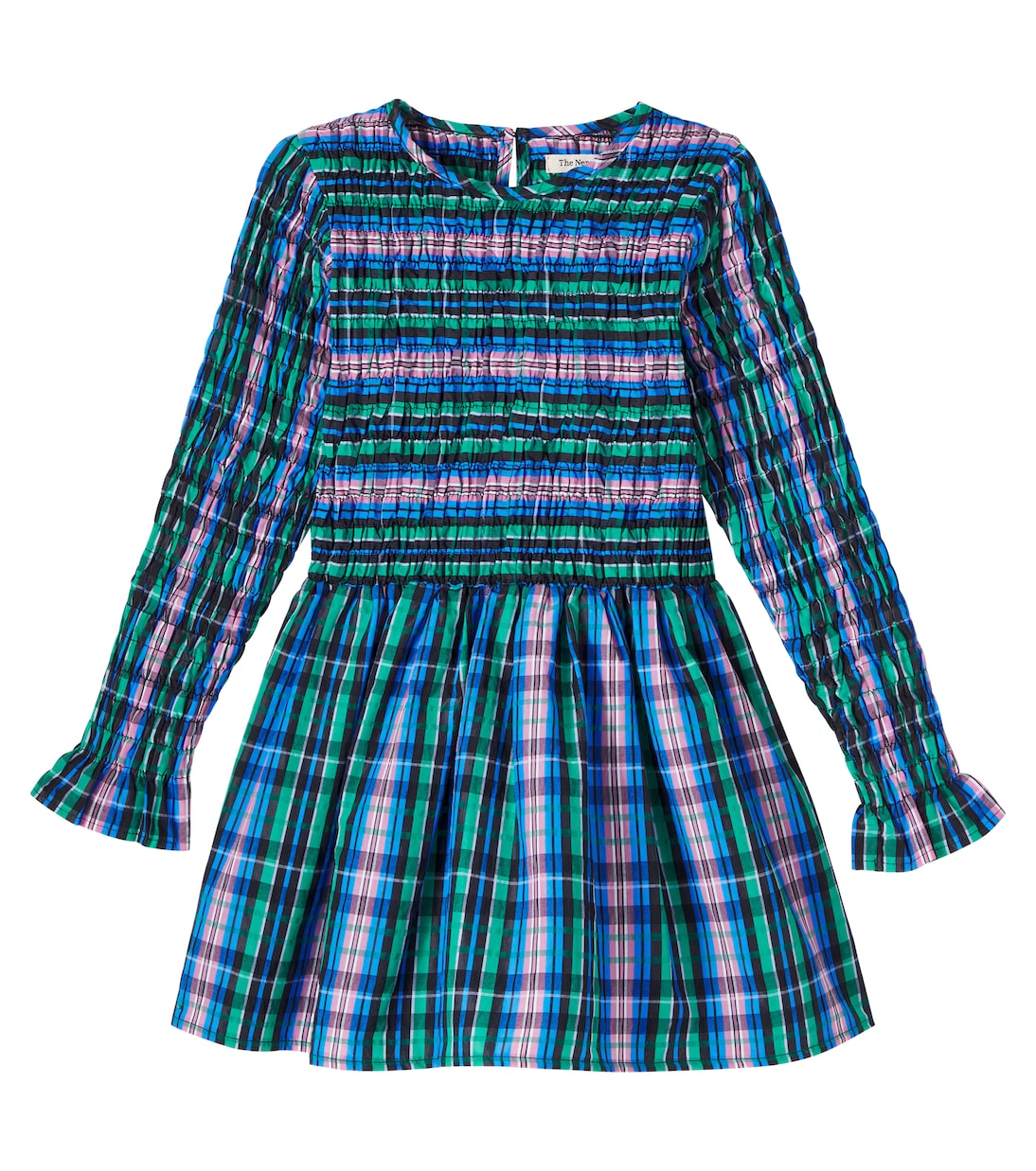 Lidia plaid shirred dress | The New Society