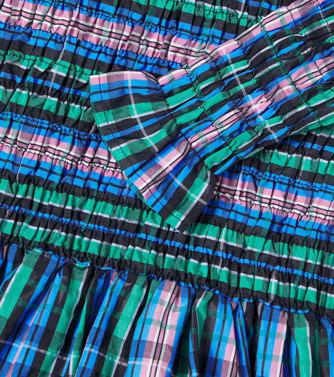 Lidia plaid shirred dress | The New Society