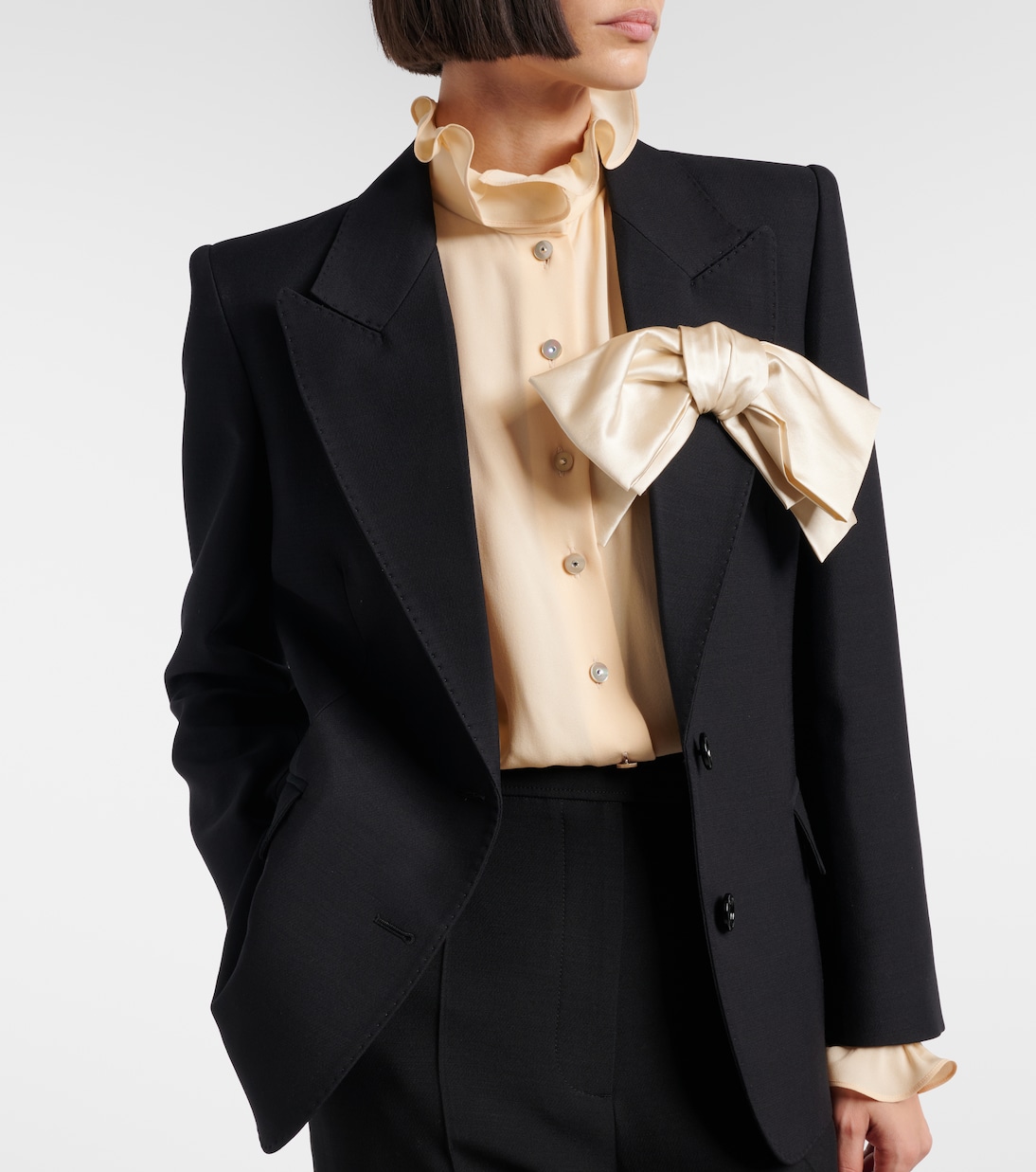 Crepe Couture bow-detail blazer | Valentino