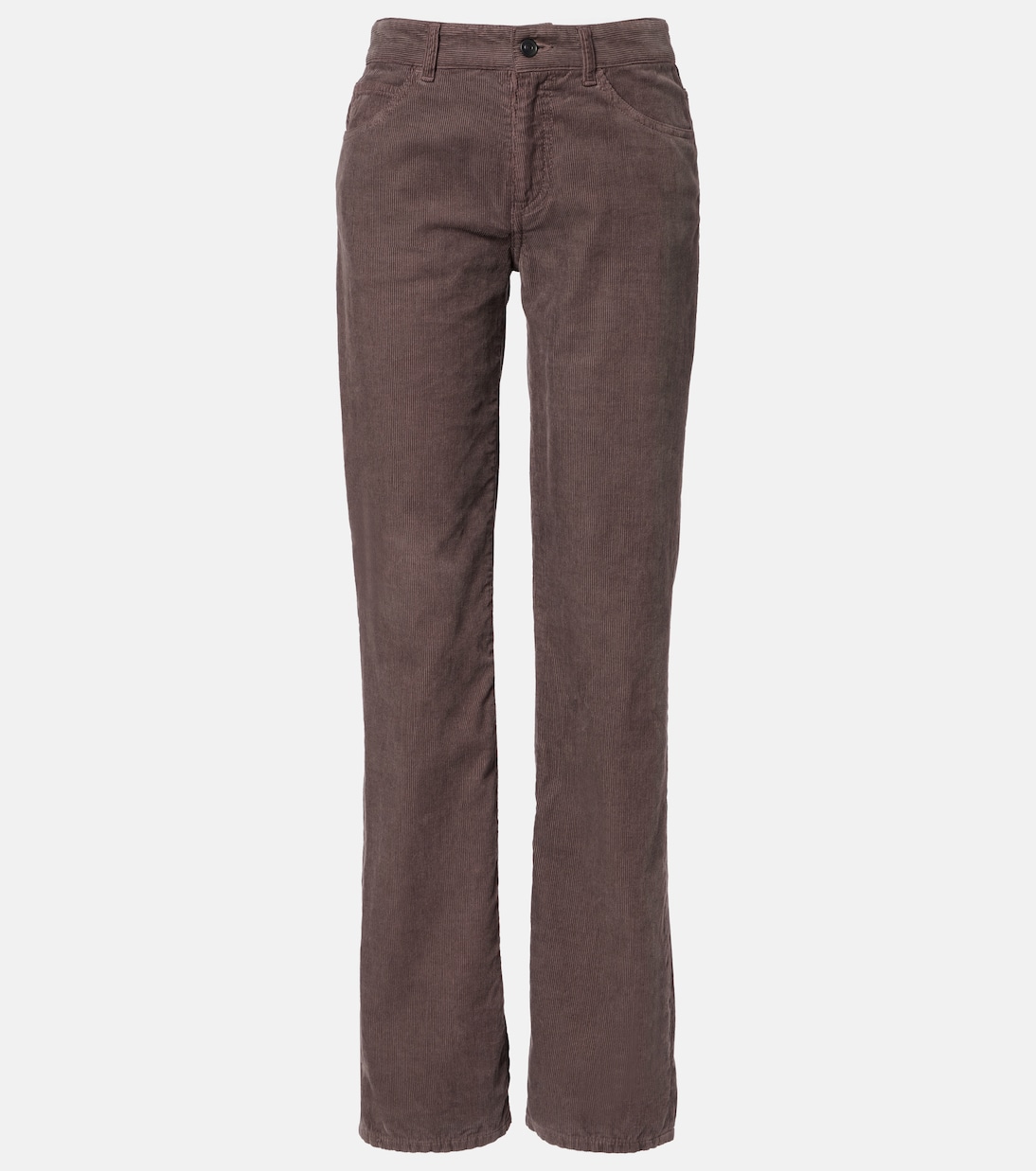 Carlyl mid-rise corduroy straight pants | The Row