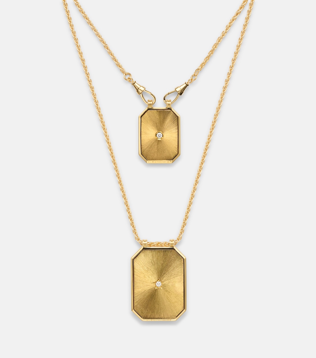 No Risk No Glory 18kt gold necklace with diamonds | Marie Lichtenberg