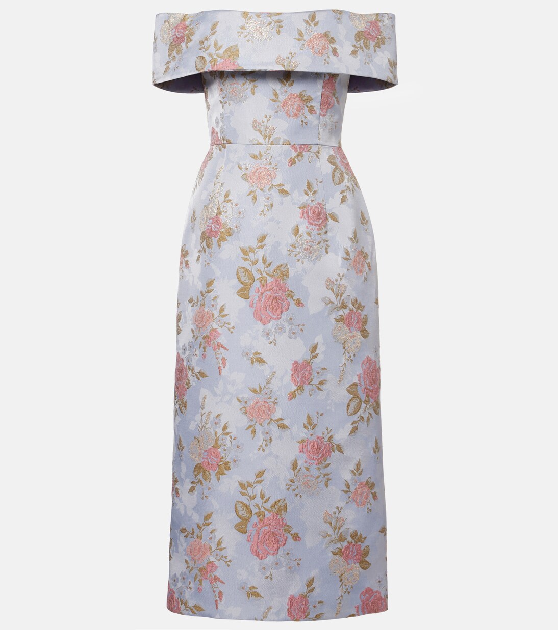 Gloria floral lamé brocade corset dress | Markarian