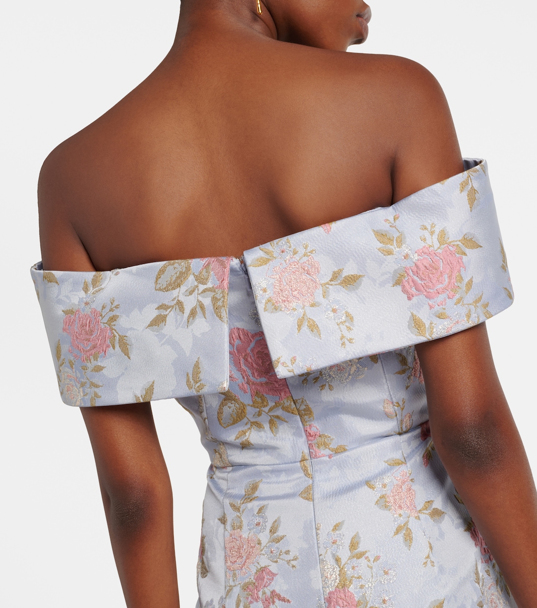 Gloria floral lamé brocade corset dress | Markarian