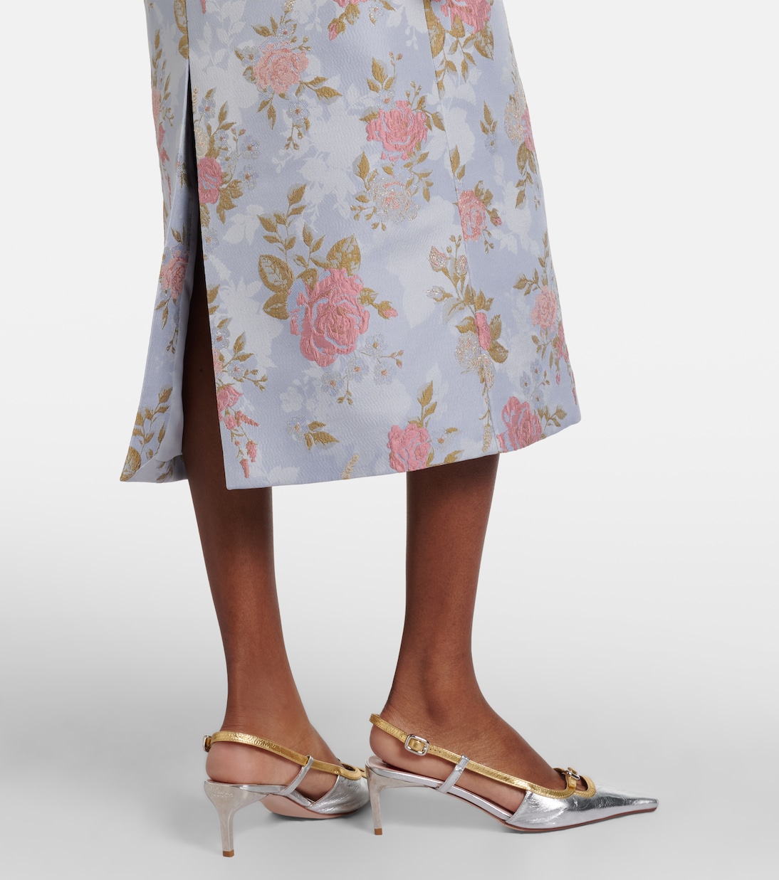 Gloria floral lamé brocade corset dress | Markarian