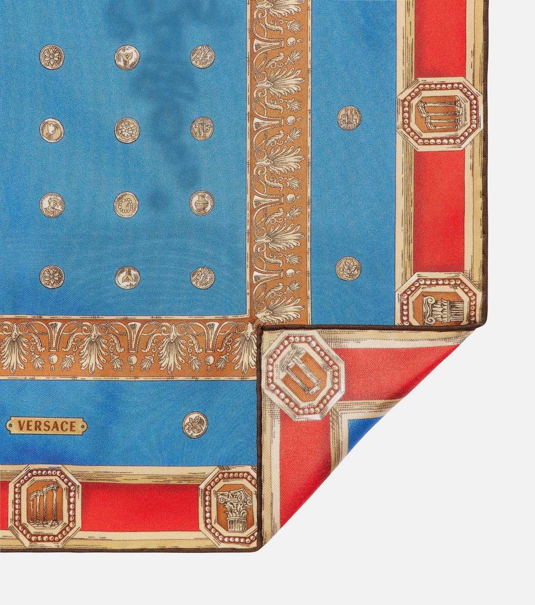 Sciarpa in twill di seta con stampa | Versace