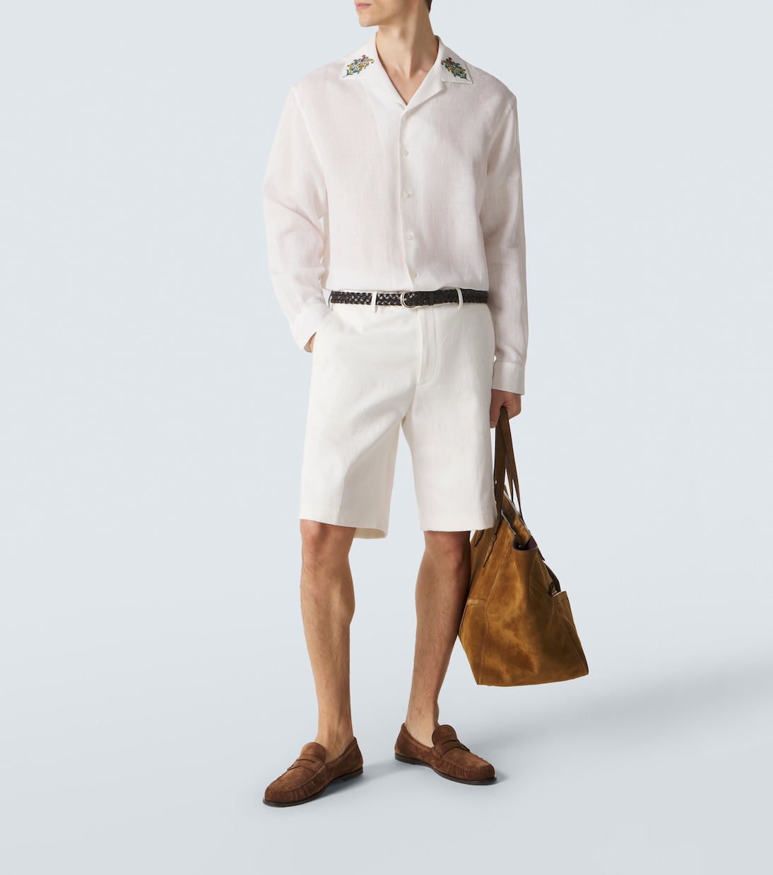 Camicia in lino con ricamo paisley | Etro