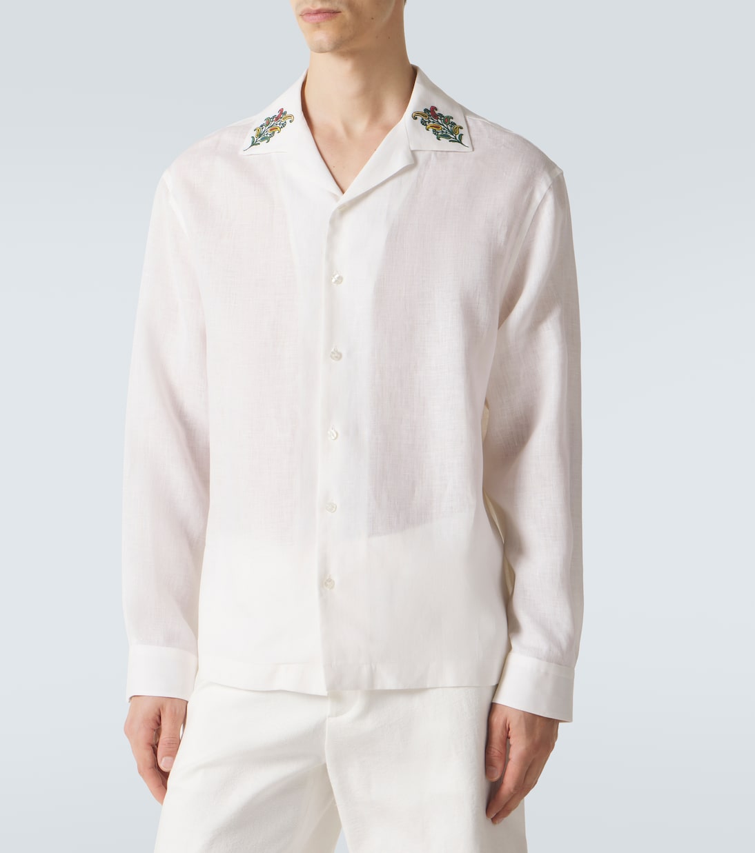Camicia in lino con ricamo paisley | Etro