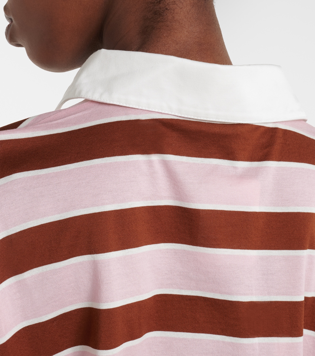 Polo cropped de jersey de algodón | Prada