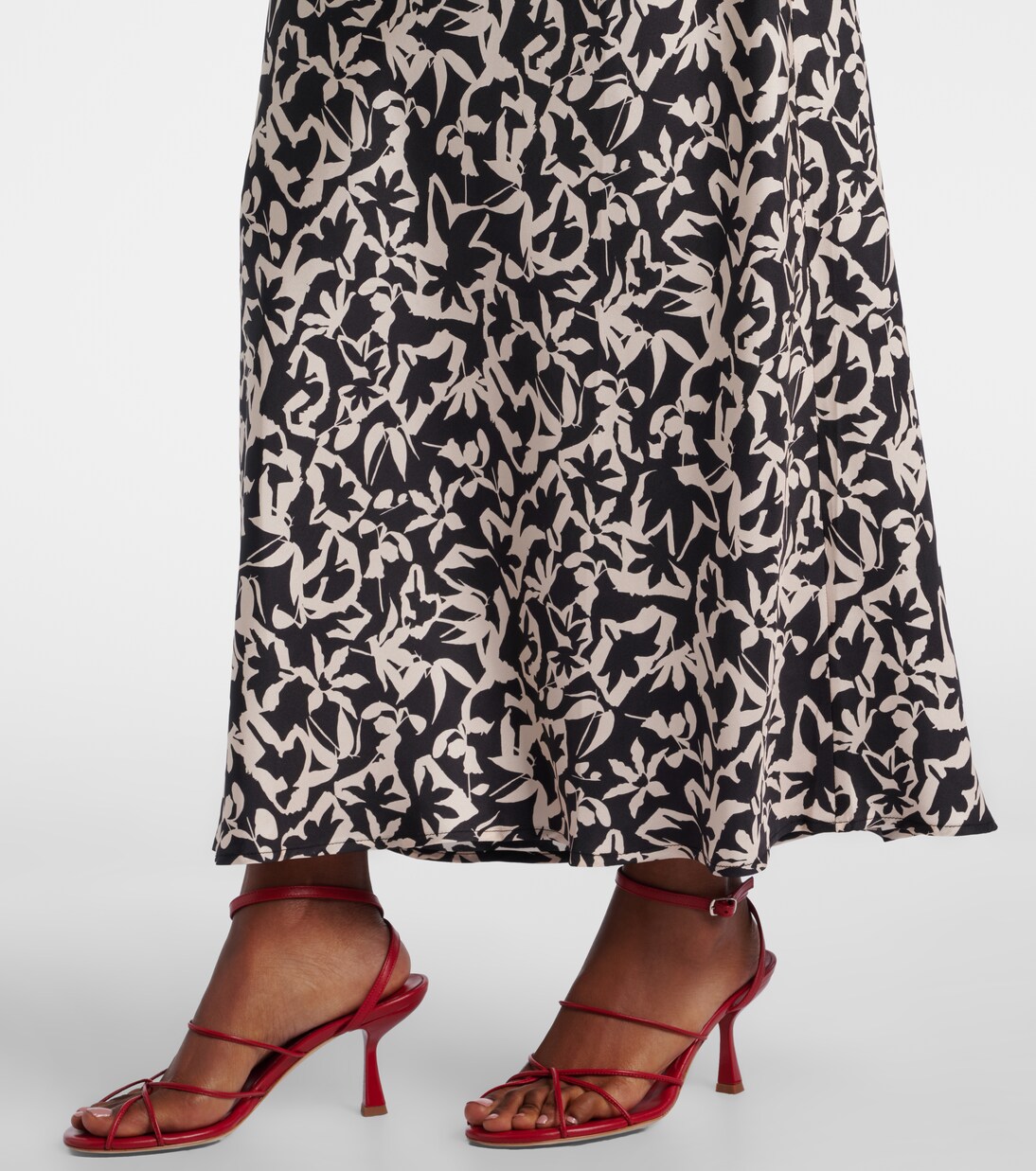 Valencia 프린트 실크 트윌 맥시 드레스 | Asceno