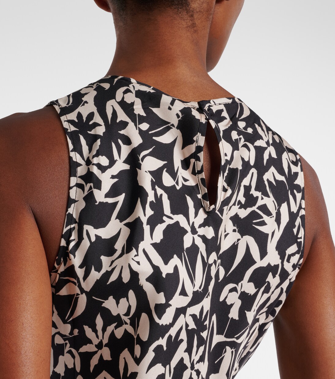 Valencia 프린트 실크 트윌 맥시 드레스 | Asceno