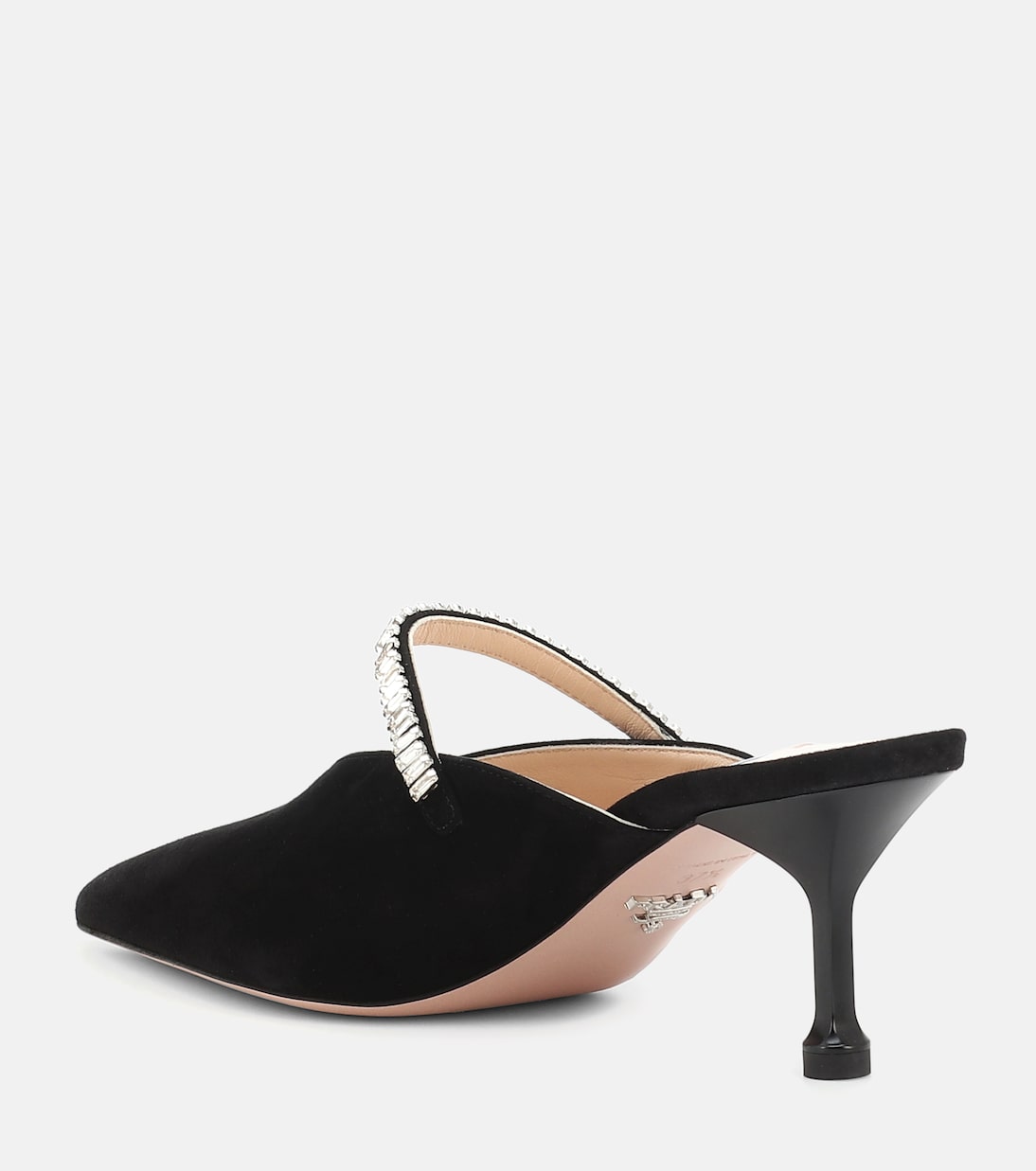 Mules in suede con cristalli | Prada