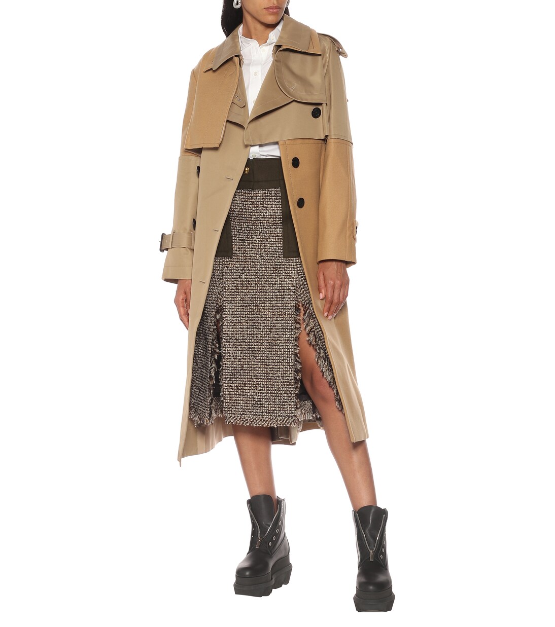 Gabardina híbrida de mezcla de algodón | Sacai