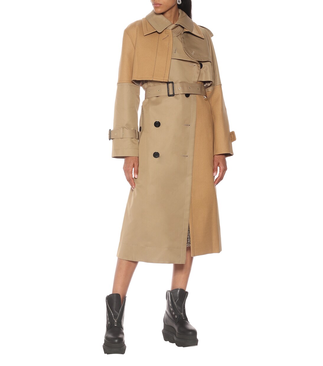 Gabardina híbrida de mezcla de algodón | Sacai