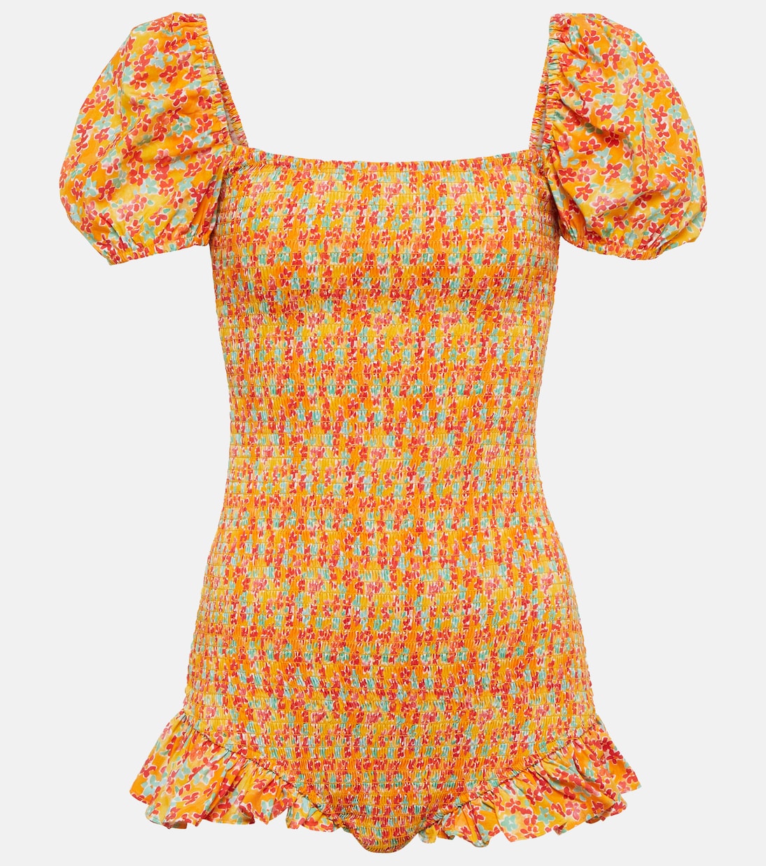 Combi-short Ginny en coton mélangé à fleurs | Caroline Constas