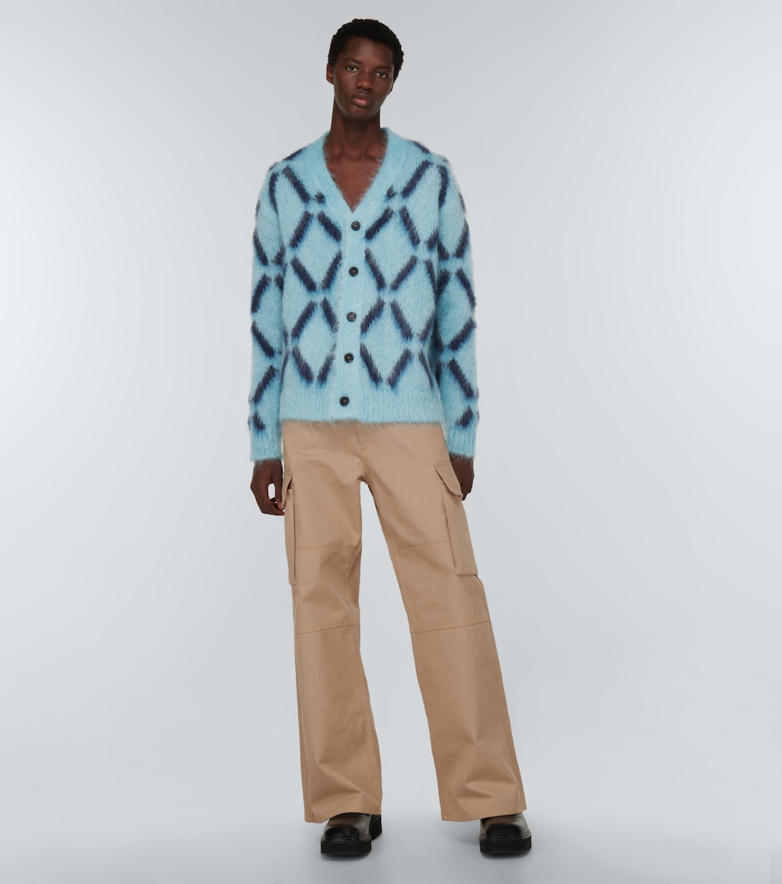 Intarsia mohair-blend cardigan | Marni