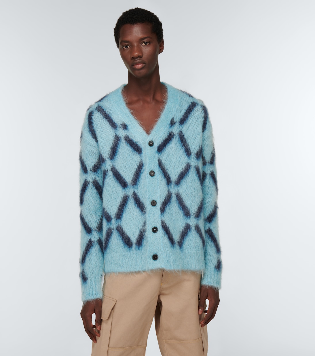 Intarsia mohair-blend cardigan | Marni