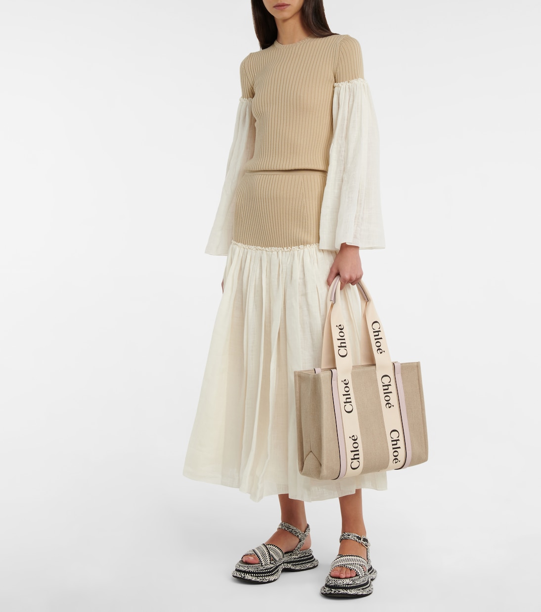 Borsa Woody Medium in canvas | Chloé