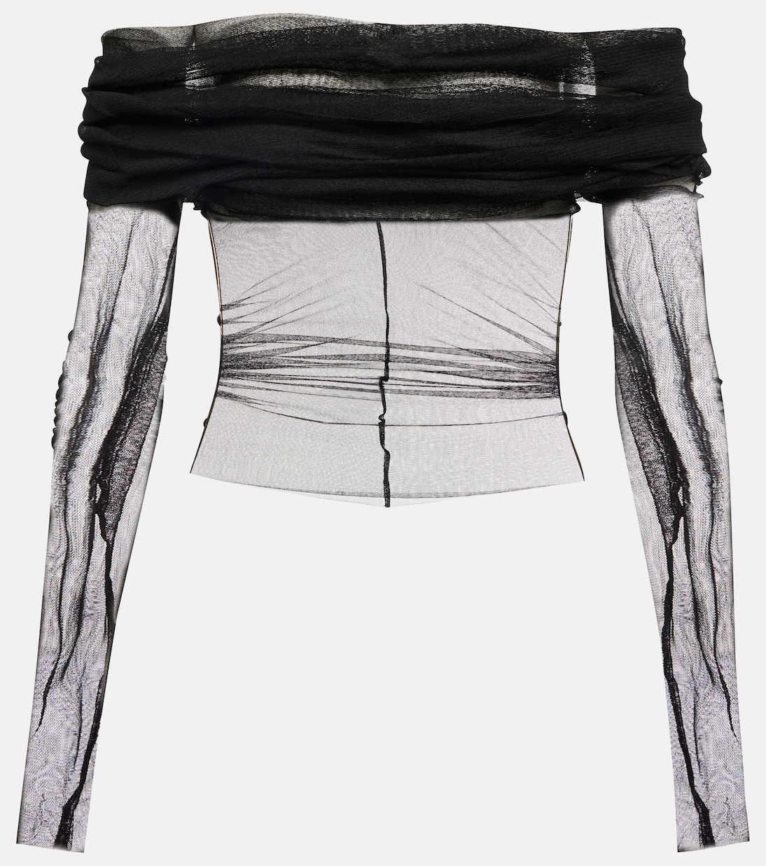 Top off-shoulder in seta  | Christopher Esber