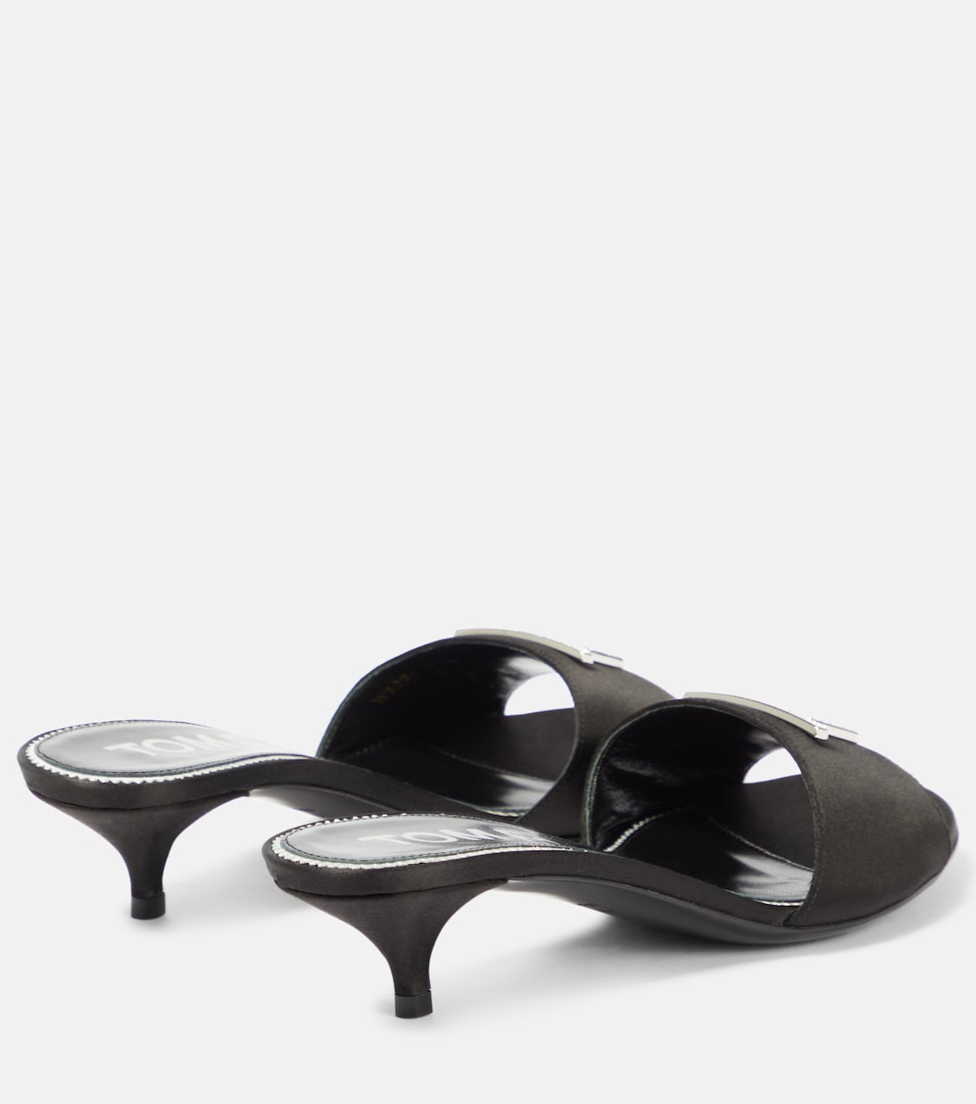 Embellished satin mules | Tom Ford