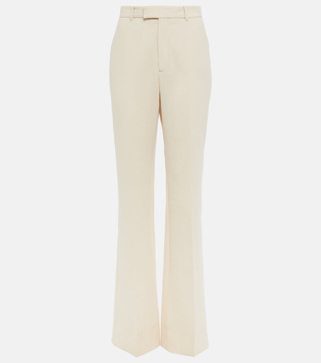 Pantalones de lana con corte acampanado y textura crêpe de Gucci para jóvenes modernos