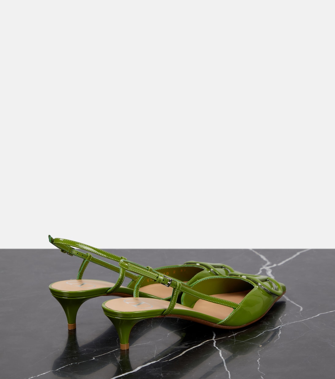 Slingback-Pumps VLogo Signature 50 aus Lackleder | Valentino Garavani