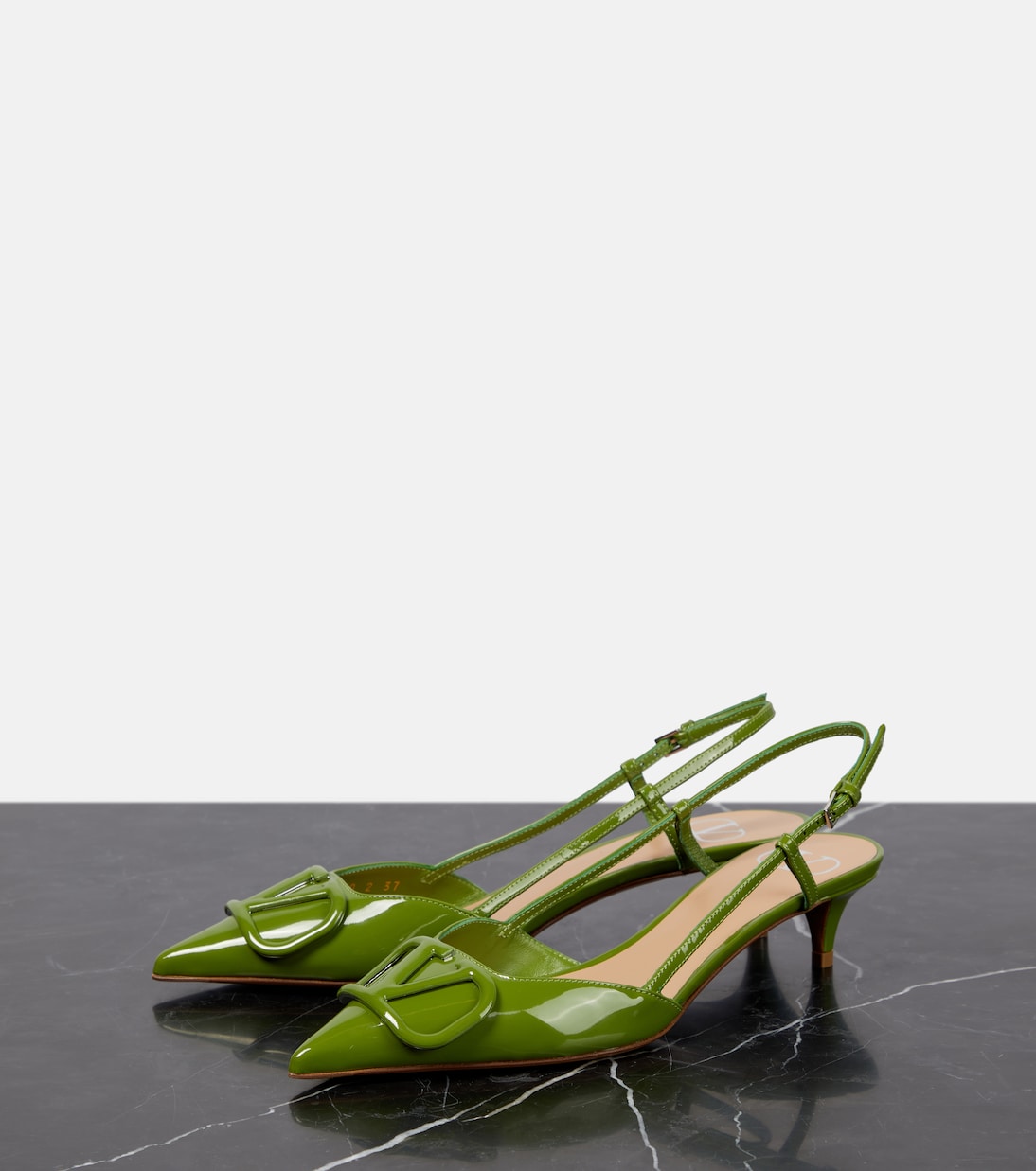 Slingback-Pumps VLogo Signature 50 aus Lackleder | Valentino Garavani