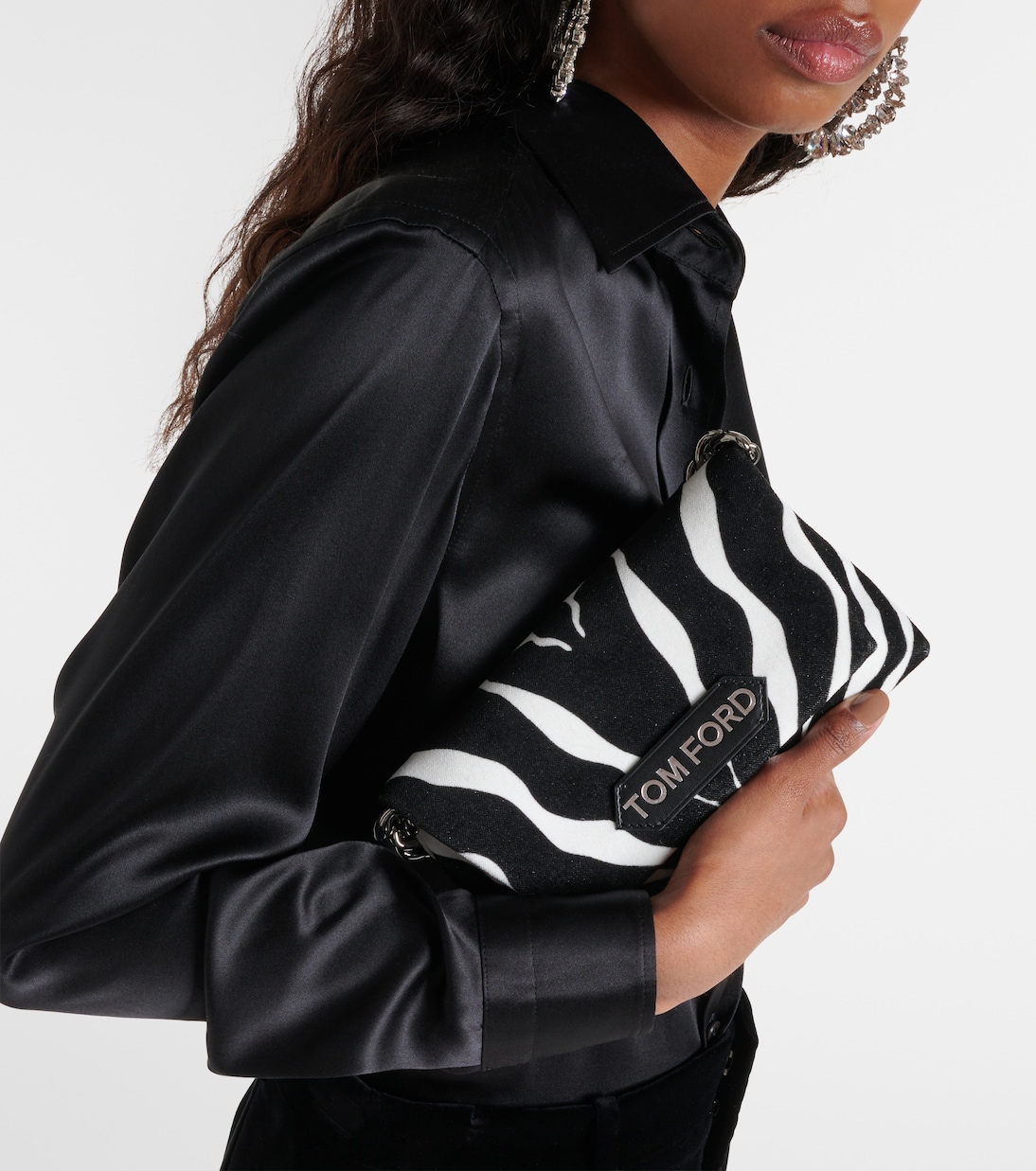 Label Mini velvet shoulder bag | Tom Ford