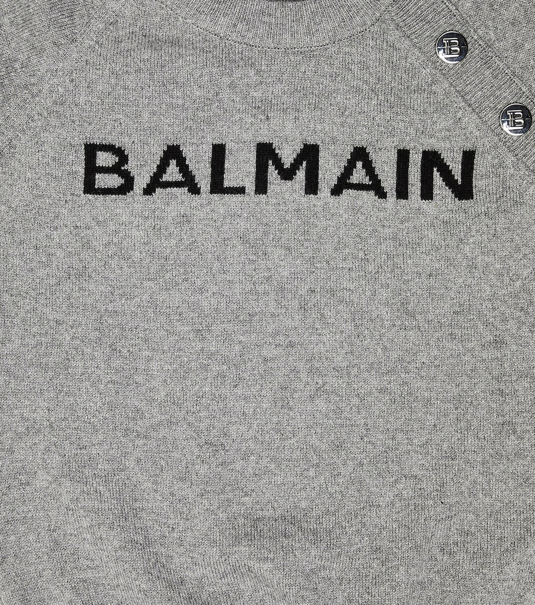 Pullover in lana, seta e cashmere | Balmain Kids