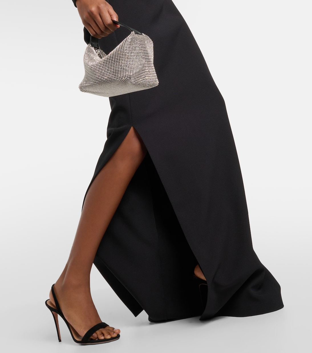 Verzierte Robe Maimie aus Crêpe | Safiyaa