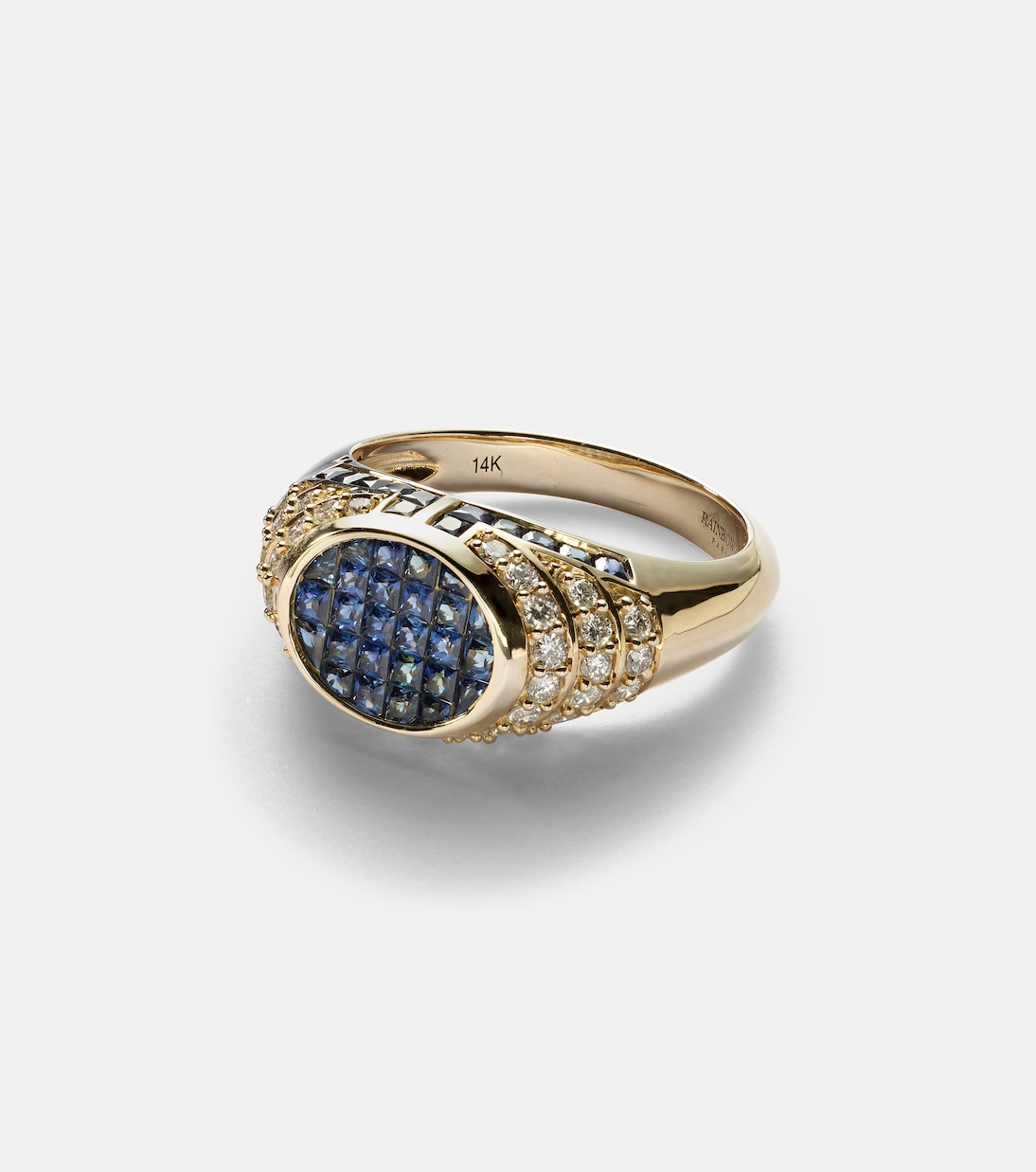 Bague Lady en or 14 ct, saphirs et diamants | Rainbow K