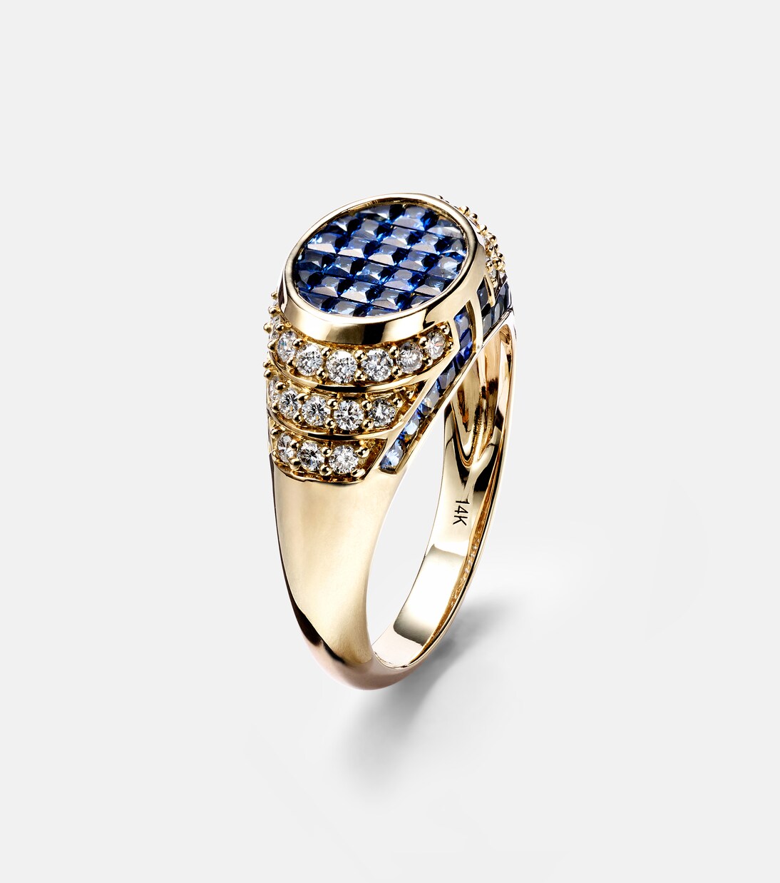 Bague Lady en or 14 ct, saphirs et diamants | Rainbow K