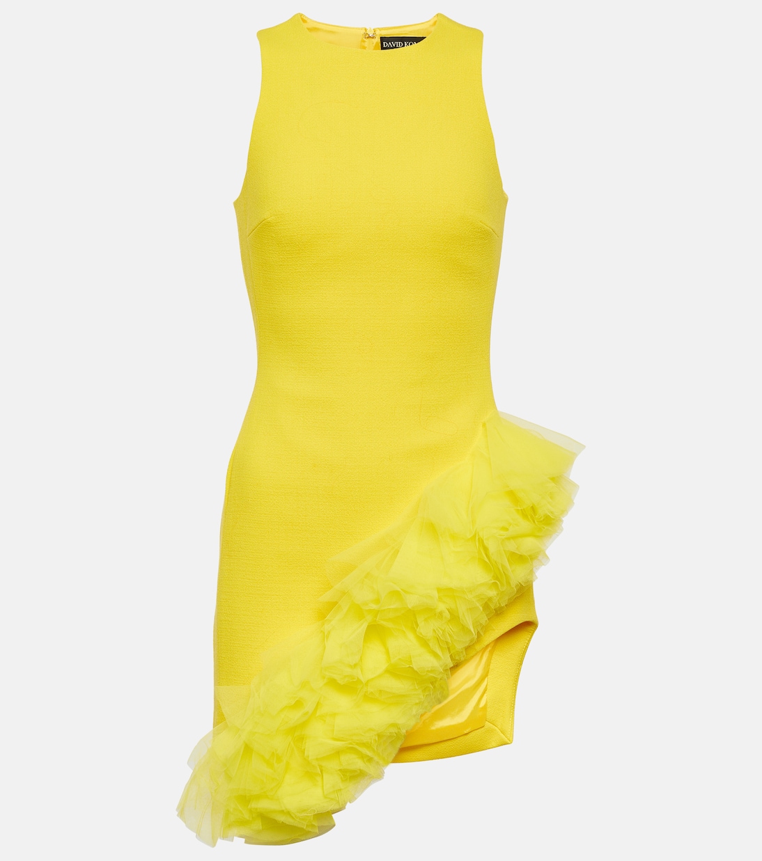 Ruffled virgin wool crêpe minidress | David Koma