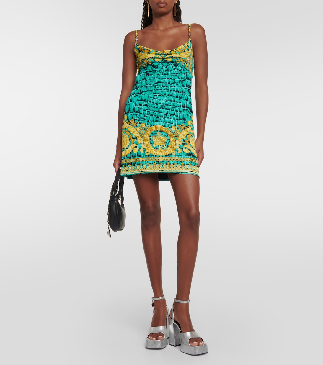 Miniabito Regalia in jersey con stampa | Versace