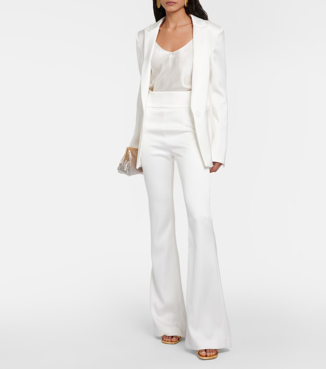Pantalon de mariée Sculpted en satin | Galvan