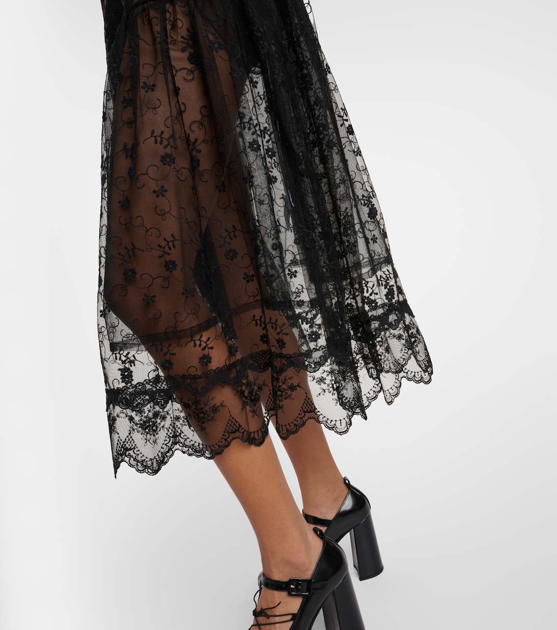 Vestido midi de encaje | Simone Rocha