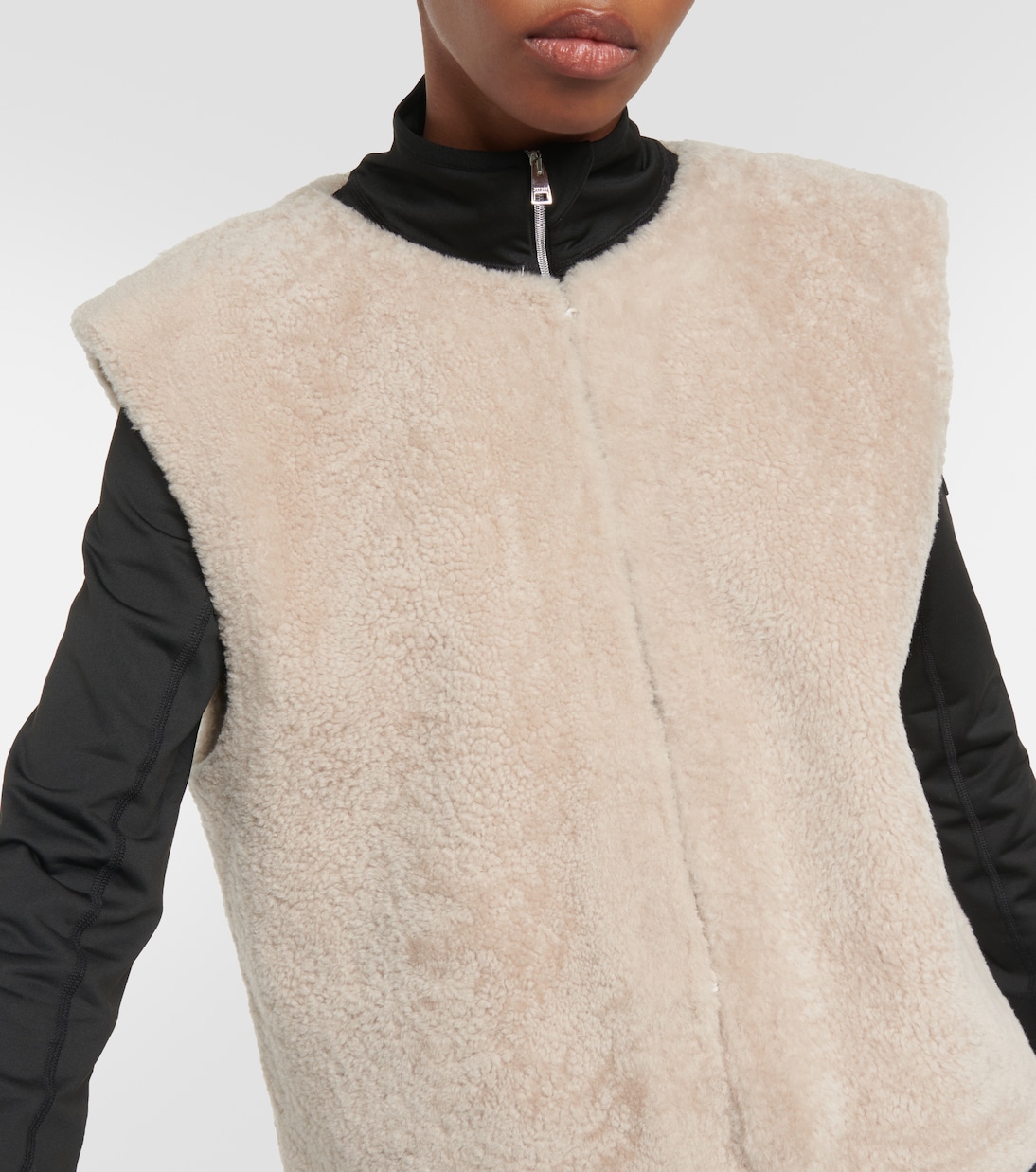 Veste sans manches en shearling | Jet Set