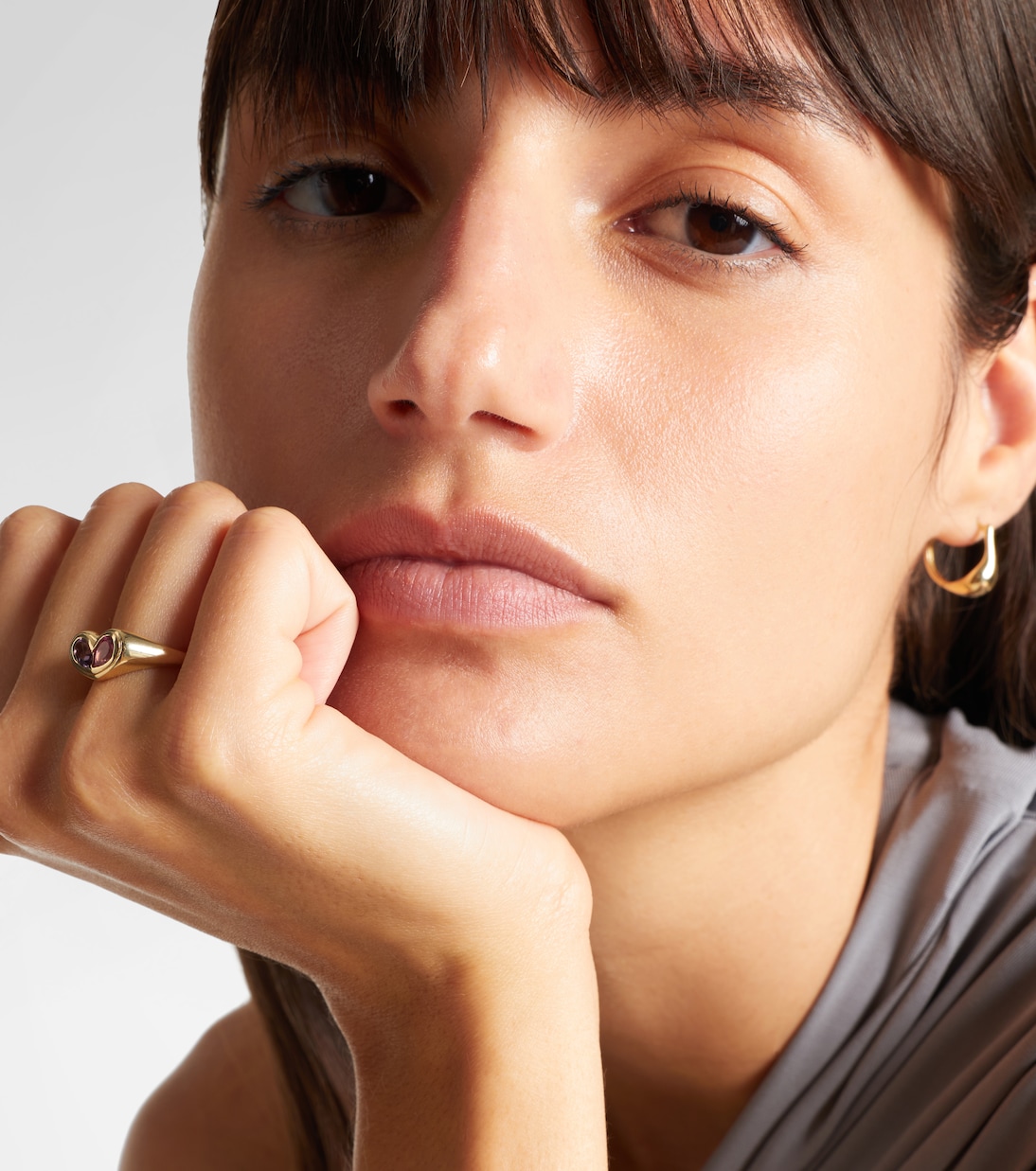 Anello Lavender Haze in oro 10kt con ametista e topazio | Stone and Strand