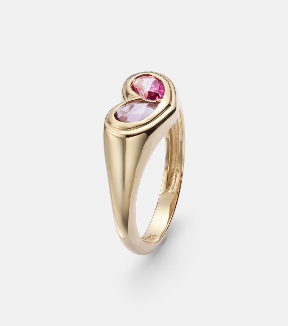 Anello Lavender Haze in oro 10kt con ametista e topazio | Stone and Strand