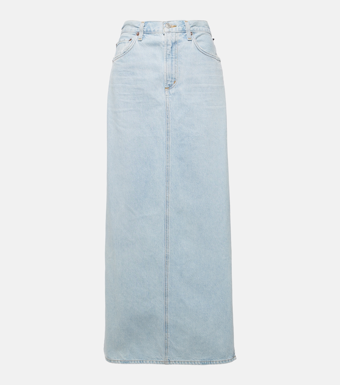 Astrid Slice denim maxi skirt | Agolde