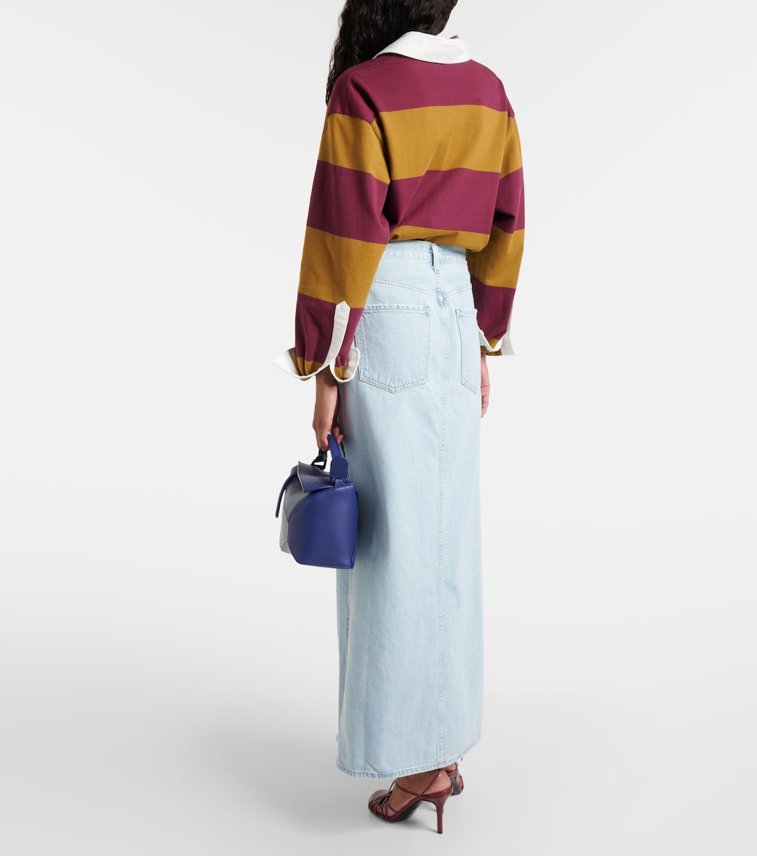 Astrid Slice denim maxi skirt | Agolde