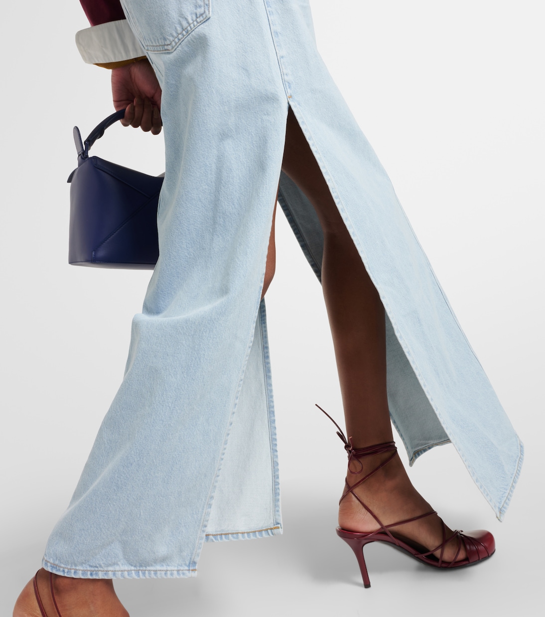 Astrid Slice denim maxi skirt | Agolde