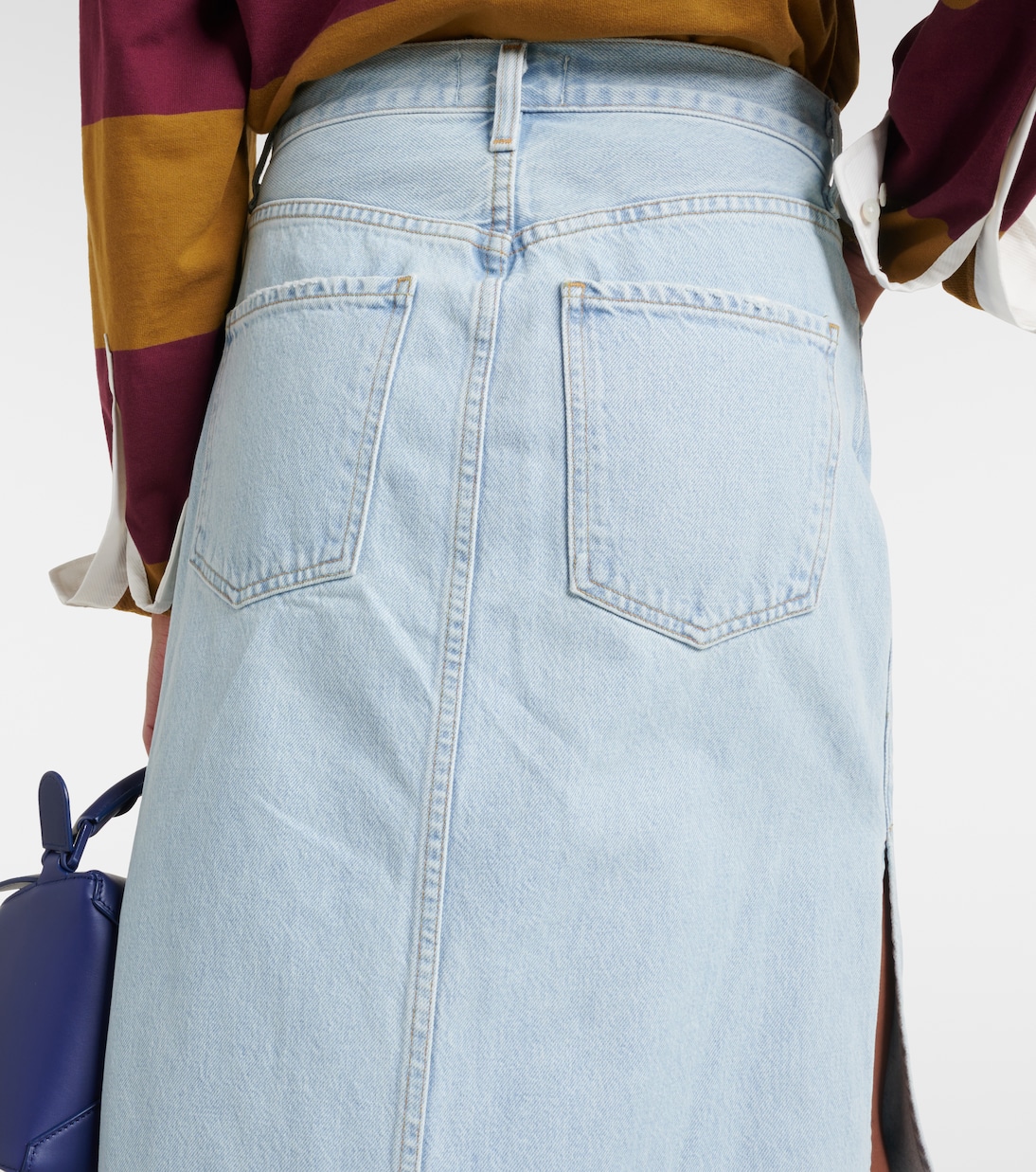 Astrid Slice denim maxi skirt | Agolde