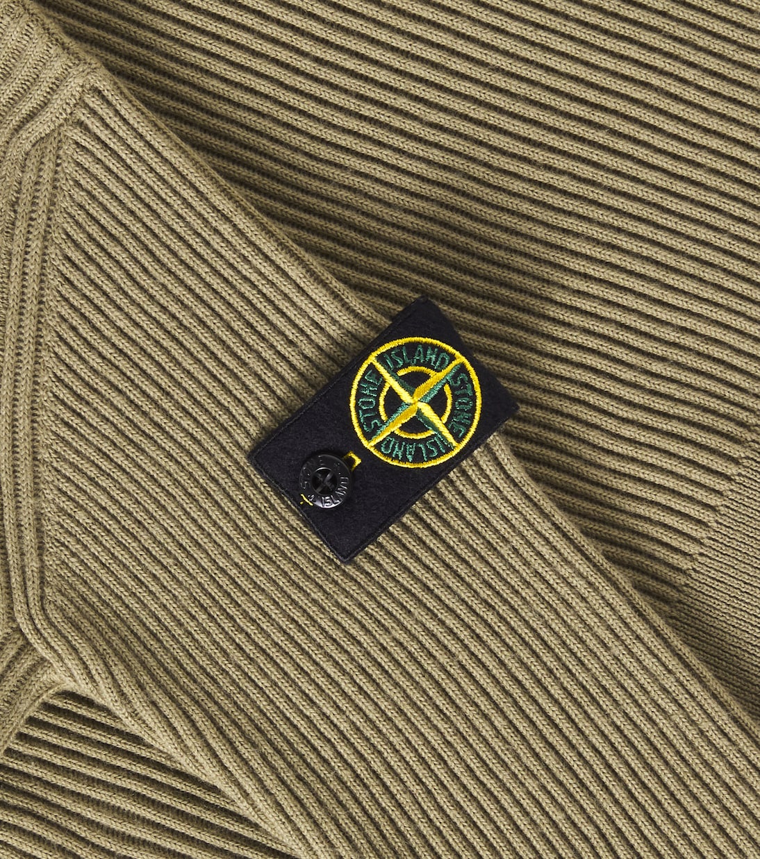 Compass ribbed-knit wool turtleneck sweater | Stone Island Junior