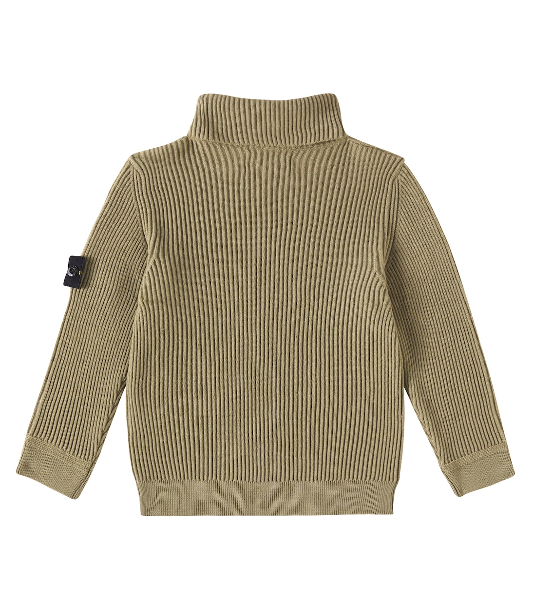 Compass ribbed-knit wool turtleneck sweater | Stone Island Junior