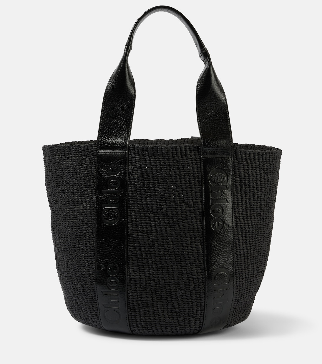 Tote Woody Medium de efecto rafia | Chloé