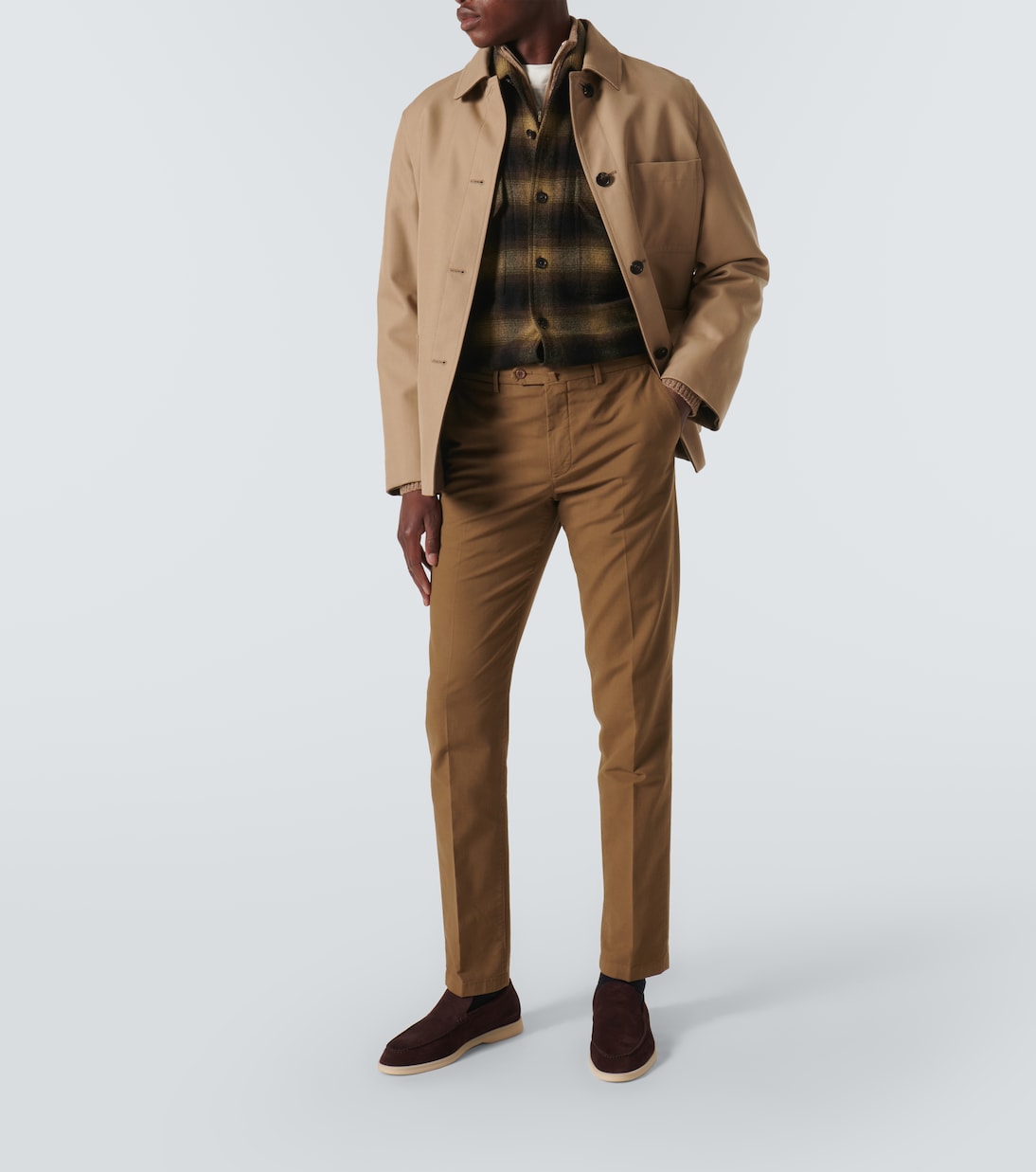 Yudaki reversible wool and cotton peacoat | Loro Piana