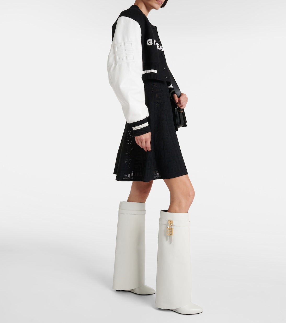 Botas altas Shark Lock de piel | Givenchy