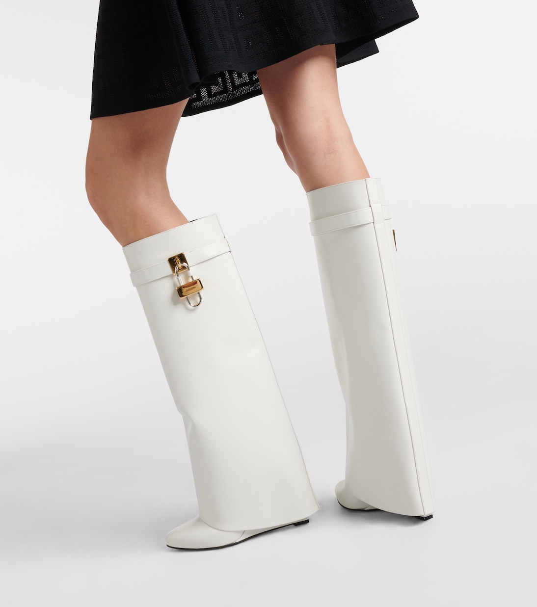 Botas altas Shark Lock de piel | Givenchy