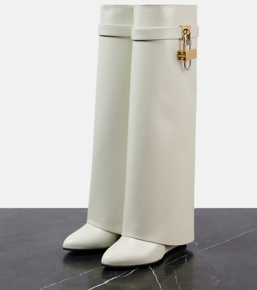 Botas altas Shark Lock de piel | Givenchy